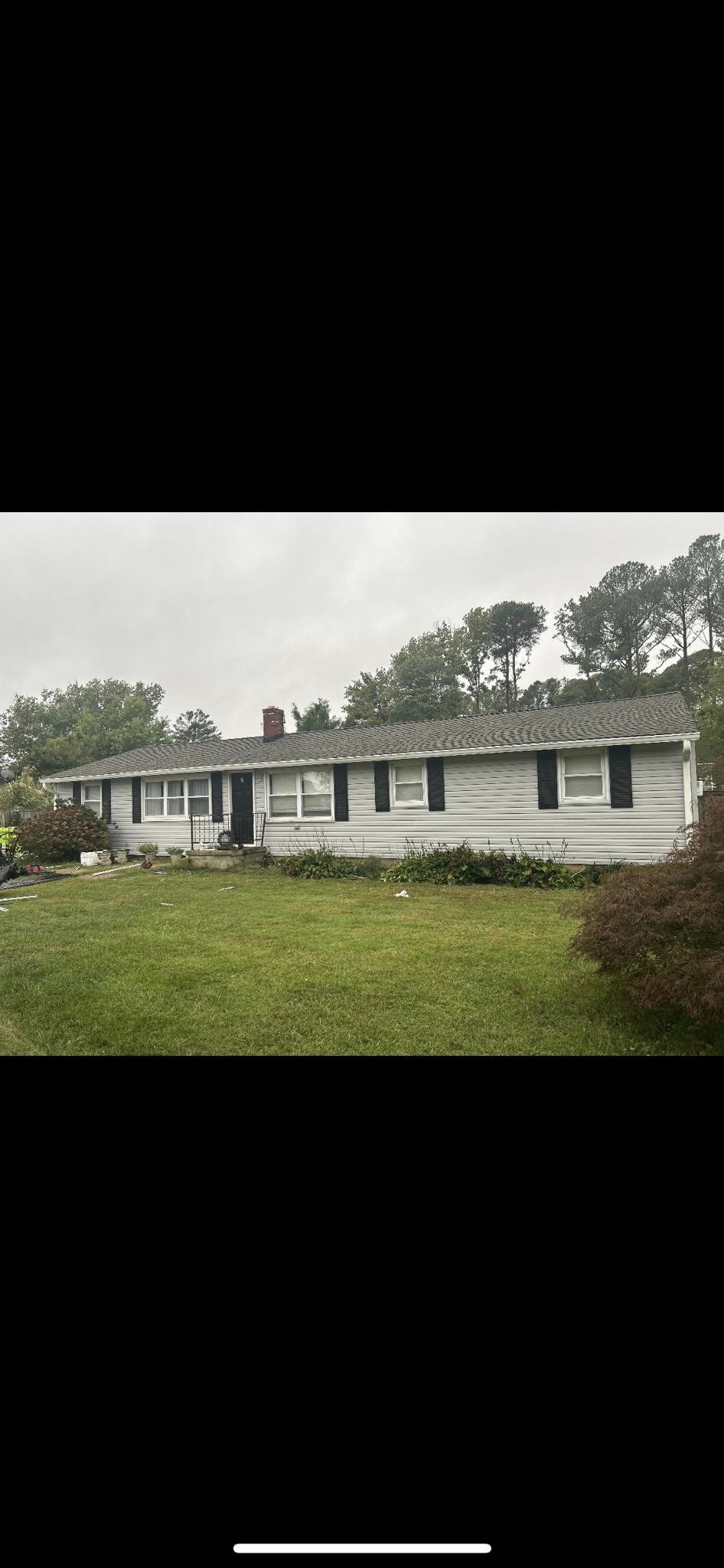 Siding before and after picture 